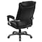 Flash Furniture Contemporary Chair Black High Back Exec Chair, Fixed Arms, 19" to 22-1/2" Height, Leather, Black GO-7194B-BK-GG - alternate 2