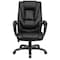Flash Furniture Contemporary Chair Black High Back Exec Chair, Fixed Arms, 19" to 22-1/2" Height, Leather, Black GO-7194B-BK-GG - alternate 10