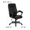 Flash Furniture Contemporary Chair Black High Back Exec Chair, Fixed Arms, 18" to 21-1/2" Height, Leather, Black GO-724H-BK-LEA-GG - alternate 8