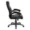 Flash Furniture Contemporary Chair Black High Back Exec Chair, Fixed Arms, 18" to 21-1/2" Height, Leather, Black GO-724H-BK-LEA-GG - alternate 10