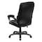 Flash Furniture Contemporary Chair Black High Back Exec Chair, Fixed Arms, 18" to 21-1/2" Height, Leather, Black GO-724H-BK-LEA-GG - alternate 7