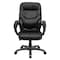 Flash Furniture Contemporary Chair Black High Back Exec Chair, Fixed Arms, 18" to 21-1/2" Height, Leather, Black GO-724H-BK-LEA-GG - alternate 9