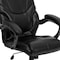 Flash Furniture Contemporary Chair Black High Back Exec Chair, Fixed Arms, 18" to 21-1/2" Height, Leather, Black GO-724H-BK-LEA-GG - alternate 5