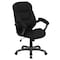 Flash Furniture Contemporary Chair Fixed Arms, 18-1/4" to 22" Height, Black Microfiber GO-725-BK-GG - alternate 5