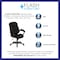 Flash Furniture Contemporary Chair Fixed Arms, 18-1/4" to 22" Height, Black Microfiber GO-725-BK-GG - alternate 6