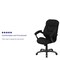 Flash Furniture Contemporary Chair Fixed Arms, 18-1/4" to 22" Height, Black Microfiber GO-725-BK-GG - alternate 3