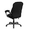 Flash Furniture Contemporary Chair Fixed Arms, 18-1/4" to 22" Height, Black Microfiber GO-725-BK-GG - alternate 4