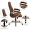 Flash Furniture Contemporary Chair Fixed Arms, 18-1/4" to 22" Height, Fabric, Brown Microfiber GO-725-BN-GG - alternate 5