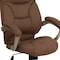 Flash Furniture Contemporary Chair Fixed Arms, 18-1/4" to 22" Height, Fabric, Brown Microfiber GO-725-BN-GG - alternate 8