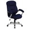 Flash Furniture Contemporary Chair Fixed Arms, 18-1/4" to 22" Height, Metal, Navy Blue Microfiber GO-725-NVY-GG - alternate 8