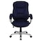 Flash Furniture Contemporary Chair Fixed Arms, 18-1/4" to 22" Height, Metal, Navy Blue Microfiber GO-725-NVY-GG - alternate 2
