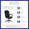 Flash Furniture Contemporary Chair Fixed Arms, 17-3/4" to 21-1/2" Height, Metal, Black GO-901-BK-GG - alternate 5