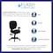 Flash Furniture Polypropylene Contemporary Chair, 18-1/4" to 21-1/2", Adjustable Arms, Black Fabric GO-930F-BK-ARMS-GG - alternate 7