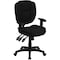 Flash Furniture Polypropylene Contemporary Chair, 18-1/4" to 21-1/2", Adjustable Arms, Black Fabric GO-930F-BK-ARMS-GG - alternate 3
