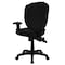 Flash Furniture Polypropylene Contemporary Chair, 18-1/4" to 21-1/2", Adjustable Arms, Black Fabric GO-930F-BK-ARMS-GG - alternate 6