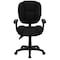 Flash Furniture Polypropylene Contemporary Chair, 18-1/4" to 21-1/2", Adjustable Arms, Black Fabric GO-930F-BK-ARMS-GG - alternate 4
