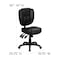 Flash Furniture Metal Contemporary Chair, 18-1/4" to 21-1/2", Black LeatherSoft GO-930F-BK-LEA-GG - alternate 8