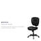 Flash Furniture Metal Contemporary Chair, 18-1/4" to 21-1/2", Black LeatherSoft GO-930F-BK-LEA-GG - alternate 2