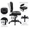 Flash Furniture Metal Contemporary Chair, 18-1/4" to 21-1/2", Black LeatherSoft GO-930F-BK-LEA-GG - alternate 6
