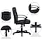 Flash Furniture Metal Contemporary Chair, 18" to 22", Fixed Arms, Black GO-937M-BK-LEA-GG - alternate 5