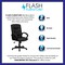 Flash Furniture Metal Contemporary Chair, 17-1/2" to 21-3/4", Fixed Arms, Black GO-977-1-BK-LEA-GG - alternate 3