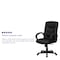 Flash Furniture Metal Contemporary Chair, 17-1/2" to 21-3/4", Fixed Arms, Black GO-977-1-BK-LEA-GG - alternate 5