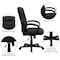 Flash Furniture Metal Contemporary Chair, 17-1/2" to 21-3/4", Fixed Arms, Black GO-977-1-BK-LEA-GG - alternate 8