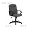 Flash Furniture Contemporary Chair Gray Mid-Back Exec Chair, Fixed Arms, 17-1/4" to 21-1/4" Height, Fabric, Gray GO-ST-6-GY-GG - alternate 2