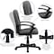 Flash Furniture Contemporary Chair Gray Mid-Back Exec Chair, Fixed Arms, 17-1/4" to 21-1/4" Height, Fabric, Gray GO-ST-6-GY-GG - alternate 6