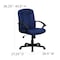 Flash Furniture Contemporary Chair Navy Mid-Back Exec Chair, Fixed Arms, 17-1/4" to 21-1/4" Height, Fabric, Navy GO-ST-6-NVY-GG - alternate 3