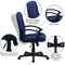 Flash Furniture Contemporary Chair Navy Mid-Back Exec Chair, Fixed Arms, 17-1/4" to 21-1/4" Height, Fabric, Navy GO-ST-6-NVY-GG - alternate 2