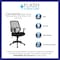 Flash Furniture Contemporary Chair Salerno High Back Mesh Chair, Black, Fixed Arms, 17" to 21" Height, Mesh, Black GO-WY-193A-A-BK-GG - alternate 2