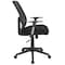 Flash Furniture Contemporary Chair Salerno High Back Mesh Chair, Black, Fixed Arms, 17" to 21" Height, Mesh, Black GO-WY-193A-A-BK-GG - alternate 3