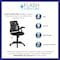 Flash Furniture Mesh Task Chair, 21 1/2-, Padded, Back, Seat, Frame: Black GO-WY-82-GG - alternate 5