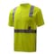 Gss Safety Hi-Vis Short Sleeve T-Shirt, 100% Polyester Birdseye, Lime, L 5001-LG - alternate 2