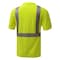 Gss Safety Hi-Vis Short Sleeve T-Shirt, 100% Polyester Birdseye, Lime, 2XL 5001-2XL - alternate 3