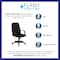 Flash Furniture Contemporary Chair High Back Exec Chair w/Arms, Black, 17" to 21" Height, Vinyl, Black H8021-GG - alternate 5