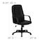 Flash Furniture Contemporary Chair High Back Exec Chair w/Arms, Black, 17" to 21" Height, Vinyl, Black H8021-GG - alternate 6
