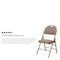 Flash Furniture Fabric Fldng Chair, Easy Carry Hndl, Beige HA-MC705AF-3-BGE-GG - alternate 6
