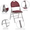 Flash Furniture Fabric Fldng Chair, Easy-Carry Hndl, Brgnd HA-MC705AF-3-BY-GG - alternate 2
