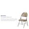 Flash Furniture Fldng Chair w/Easy Carry Hnldl, Beige Vnl HA-MC705AV-3-BGE-GG - alternate 5
