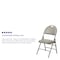 Flash Furniture Vinyl Folding Chair, Gray HA-MC705AV-3-GY-GG - alternate 2
