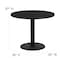 Flash Furniture Round Laminate Table, Laminate, Wood Grain HDBF1001-GG - alternate 4