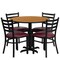 Flash Furniture Round Natural Laminate Table, 36" W, 36" L, 30" H, Laminate Top, Wood Grain HDBF1007-GG - alternate 2