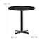 Flash Furniture Round Black Bar Table, X-Base w/Black Seats, Laminate Top, Wood Grain HDBF1021-GG - alternate 4