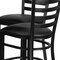 Flash Furniture Round Black Bar Table, X-Base w/Black Seats, Laminate Top, Wood Grain HDBF1021-GG - alternate 8