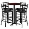Flash Furniture Round Mahgany Bar Table, X-Base w/Blk Seats, 30", Laminate Top, Wood Grain HDBF1022-GG - alternate 2