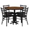 Flash Furniture Round Table Set, Laminate Top, Wood Grain HDBF1032-GG - alternate 2
