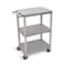 Luxor Utility Cart with 3 Shelves, 24" x 18" HE34-G - alternate 2