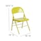 Flash Furniture Twisted Folding Chair, Citron HF3-CITRON-GG - alternate 3